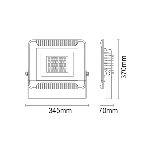 NETTO LED FLOOD LIGHT IP66 150W 4000K 13100Lm 230V 4PCS/CART - изображение 2