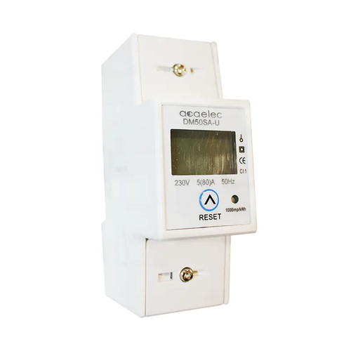 DIN-RAIL ENERGY kWh METER DIGITAL & RESET 1P 5(80)A 230VAC 5+1DIG. LCD 2Μ