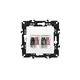 PRIME DOUBLE AUDIO SOCKET SCREWLESS 36-230VAC IP20 WHITE