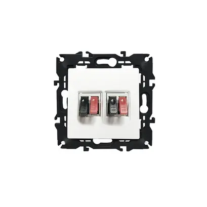 PRIME ДВОЕН АУДИО КОНТАКТ БЕЗВИНТОВ 36-230VAC IP20 БЯЛ