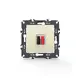 PRIME SINGLE AUDIO SOCKET SCREWLESS 36-230VAC IP20  IVORY