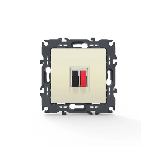 PRIME SINGLE AUDIO SOCKET SCREWLESS 36-230VAC IP20  IVORY