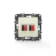 PRIME DOUBLE AUDIO SOCKET SCREWLESS 36-230VAC IP20 IVORY