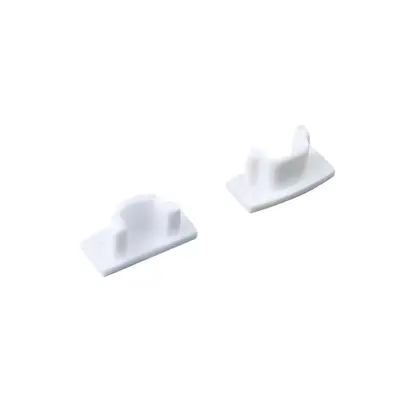 КОМПЛЕКТ ЗА БЯЛ ПЛАСТМАСОВИ КРАИНИ КАПАЧКИ ЗА  P109, 1PC С ДУПКА & 1PC БЕЗ ДУПКА
