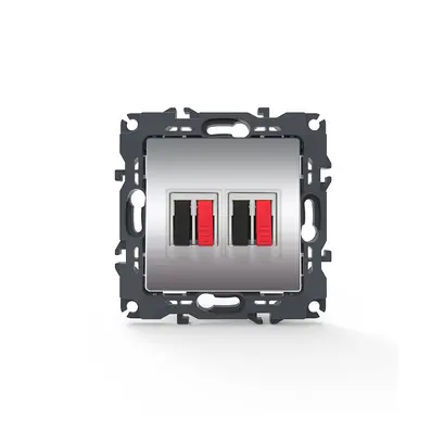 PRIME ДВОЕН АУДИО КОНТАКТ БЕЗВИНТОВ 36-230VAC IP20 МАТ АЛУМИНИЙ