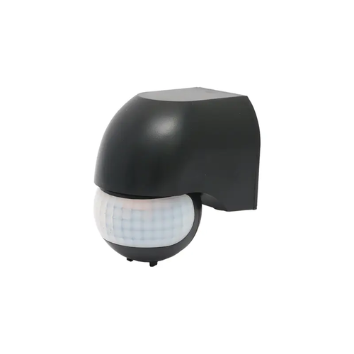 ИНФРАЧЕРВЕН ДЕТЕКТОР ЗА ДВИЖЕНИЕ ЗА СТЕНЕН МОНТАЖ 230V IP44 180° ~12m MAX ЧЕРЕН