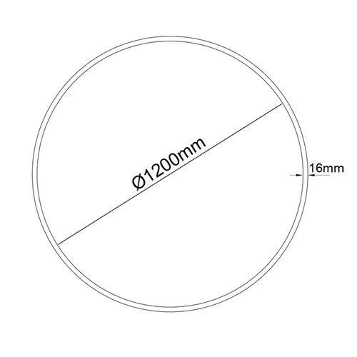 OLAN SAND BLACK CIRCULAR ALUMINUM PROFILE WITH PC OPAL DIFFUSER Φ1200MM - изображение 2