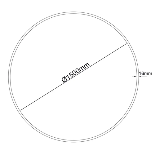 OLAN SAND BLACK CIRCULAR ALUMINUM PROFILE WITH PC OPAL DIFFUSER Φ1500MM - изображение 2