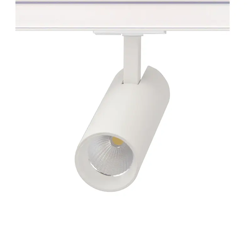 ПЯСЪЧНО БЯЛ LED СПОТ ЗА ШИНА 10W 3000K 1-ФАЗЕН 36° 1000LM 230V AC Ra80 Φ55*153MM 5 ГОДИНИ