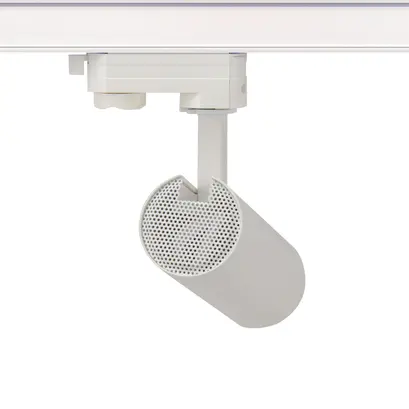 ПЯСЪЧНО БЯЛ LED СПОТ ЗА ШИНА 10W 3000K 3-ФАЗЕН 36° 1000LM 230V AC Ra80 Φ55*153MM 5 ГОДИНИ