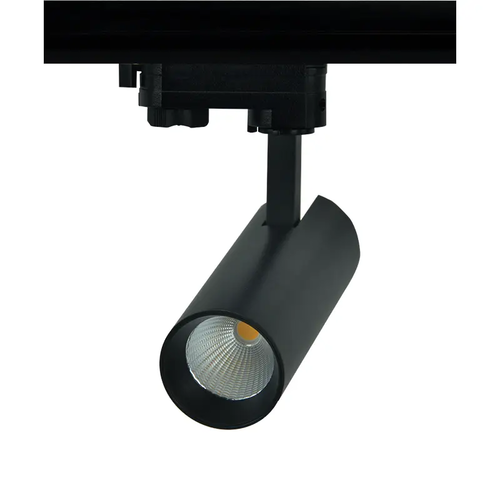 ПЯСЪЧНО ЧЕРЕН LED СПОТ ЗА ШИНА 10W 4000K 3-ФАЗЕН 36° 1050LM 230V AC Ra80 Φ55*153MM 5 ГОДИНИ
