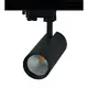ПЯСЪЧНО ЧЕРЕН LED ПРОЖЕКТОР ЗА ШИНА 27W 3000K 3-ФАЗЕН 36° 3120LM 230V AC Ra80 Φ74*170MM 5 ГОДИНИ