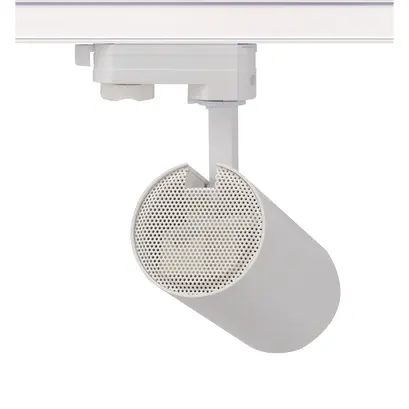 ПЯСЪЧНО БЯЛ LED ПРОЖЕКТОР ЗА ШИНА 27W 3000K 3-ФАЗЕН 36° 3120LM 230V AC Ra80 Φ74*170MM 5 ГОДИНИ