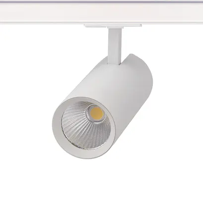 ПЯСЪЧНО БЯЛ LED ПРОЖЕКТОР ЗА ШИНА 27W 4000K 1-ФАЗЕН 36° 3150LM 230V AC Ra80 Φ74*170MM 5 ГОДИНИ