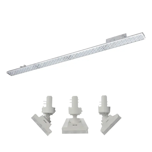 БЯЛ LED ЛИНЕЕН ПОДВИЖЕН ОСВЕТИТЕЛ ЗА ШИНА 40W 4000K 3-ФАЗЕН 90° 5600LM 230V AC Ra90 L1144MM MM 5 ГОДИНИ