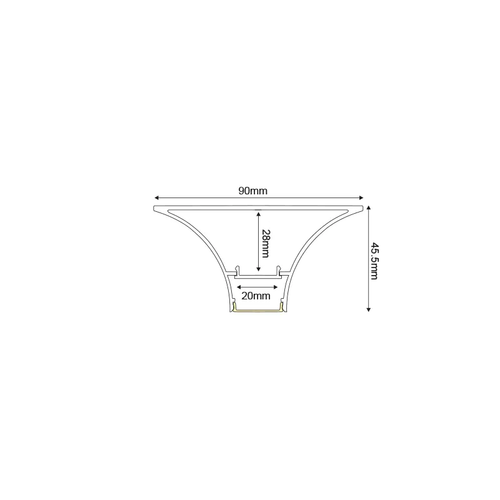PROJE ALUMINUM PROFILE 3M/PC WITH OPAL PC DIFFUSER, WITHOUT END CAPS & ACCESSORIES - изображение 2