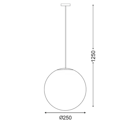 ВИСЯЩО ОСВЕТИТЕЛНО ТЯЛО PMM Φ250 PMM ОПАЛ