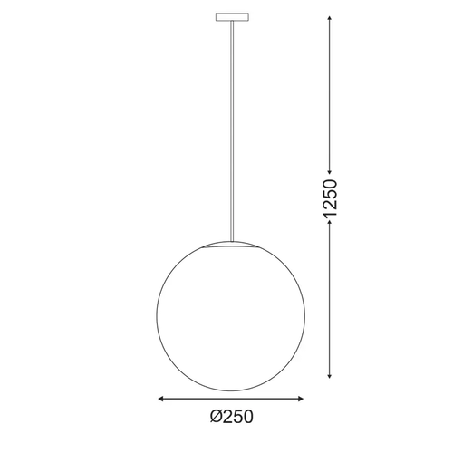 ВИСЯЩО ОСВЕТИТЕЛНО ТЯЛО PMM Φ250 PMM ОПУШЕНО - изображение 2