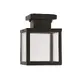 ^SAND BLACK CEILING LUMINAIRE CELIA 1XE27 IP44 WITH CLEAR GLASS