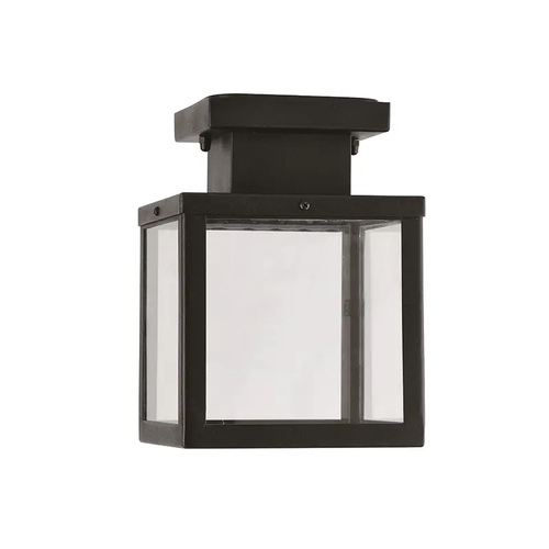 ^SAND BLACK CEILING LUMINAIRE CELIA 1XE27 IP44 WITH CLEAR GLASS