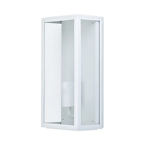 ^SAND WHITE WALL LUMINAIRE CELIA 1XE27 IP44 WITH CLEAR GLASS