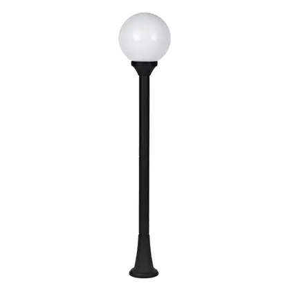ПЛАСТМАСОВ ПОДОВ ГРАДИНСКИ ОСВЕТИТЕЛ ЧЕРЕН 100CM Φ200 Ε27 IP44