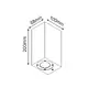 ^WALL UP-DOWN SQUARE SPOT LUMINAIRE IP65 2XGU10 BLACK CEMENT - изображение 2