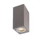 ^WALL UP-DOWN SQUARE SPOT LUMINAIRE IP65 2XGU10 BLACK CEMENT