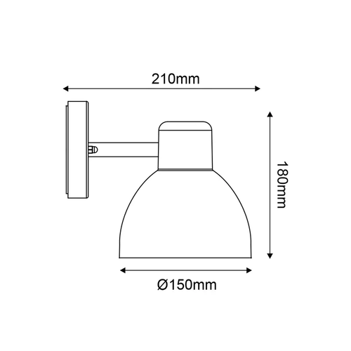 ^РЪЖДА АПЛИК BERO MINI 1XE27 MAX.10W LED IP44 С ОПАЛОВ PC ДИФУЗЕР - изображение 2