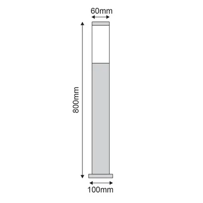 ГРАДИНСКО ОСВЕТЛЕНИЕ 80CM КВАДРАТНО