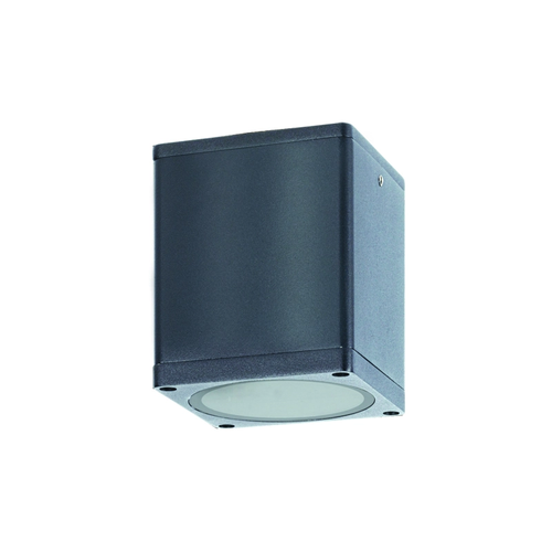 ^GU10 КВАДРАТЕН ПЛАФОН 230V AC ТЪМНО СИВ IP65 GU10 MAX.35W