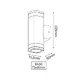 ^GU10 АПЛИК 230V AC ТЪМНО СИВ IP54 MAX.2X35W - изображение 2