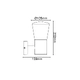 ^E27 WALL LUMINAIRE 230V AC DARK GREY IP54 MAX.40W - изображение 2