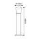 ^E27 POST LUMINAIRE 230V AC DARK GREY IP54 MAX.40W - изображение 2