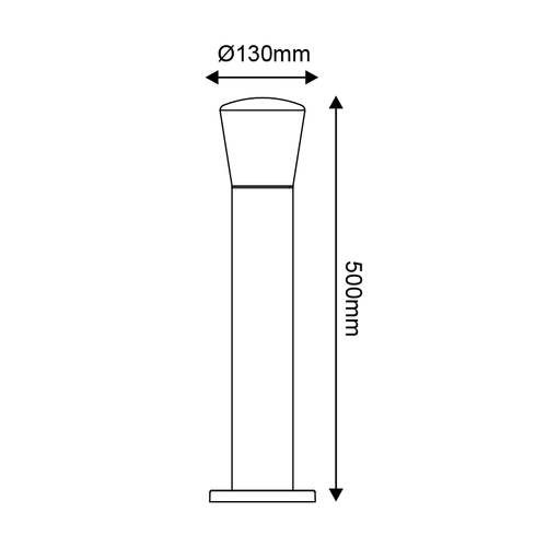 ^E27 POST LUMINAIRE 230V AC DARK GREY IP54 MAX.40W - изображение 2
