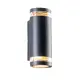 ^GU10 АПЛИК 230V AC ТЪМНО СИВ IP54 MAX.2X35W