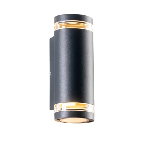 ^GU10 АПЛИК 230V AC ТЪМНО СИВ IP54 MAX.2X35W