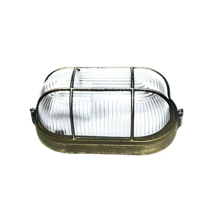 КОРАБНА ЛАМПА Ε27 208mm ЗЛАТНО ЧЕРНА С РЕШЕТКА