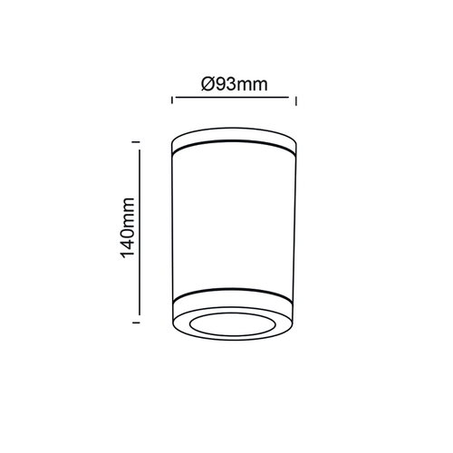GU10  ROUND CEILING LUMINAIRE 230V AC GREY IP65 GU10 MAX.7W - изображение 2