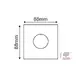 ^  SPOT Νο619 SQUARE ROUND WHITE ALUMINUM 88x88 - изображение 2