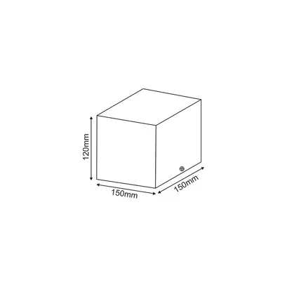 ^ ПЛАФОНЕН ПРОЖЕКТОР AR111 ЕДИНИЧЕН ЧЕРЕН 150x150x120