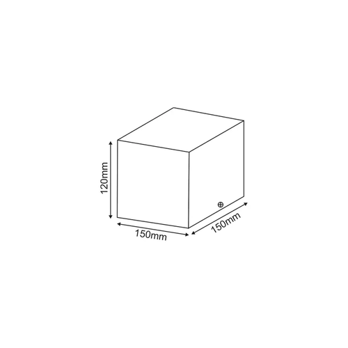 ^  SPOT CEILING AR111 SINGLE WHITE 150x150x120 - изображение 2