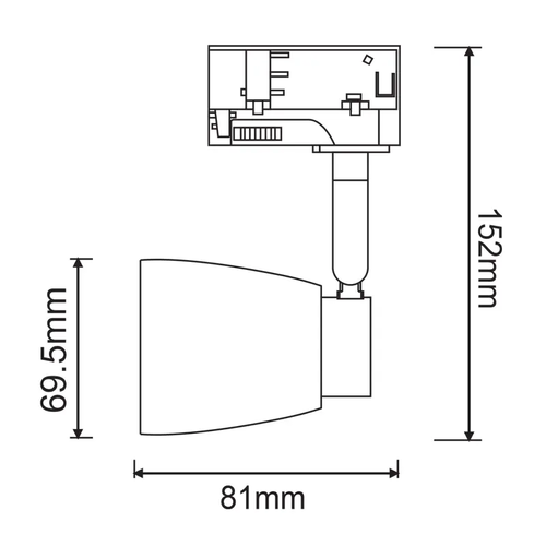 ^ПРОЖЕКТОР ЗА ШИНА GU10 4C БЯЛ No40 - изображение 2