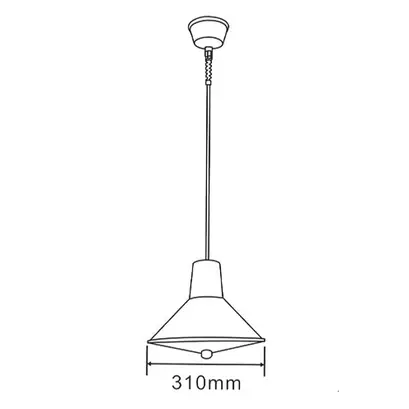 КАМБАНА D310 Ε27 MAX 36W IP45 СИНЯ