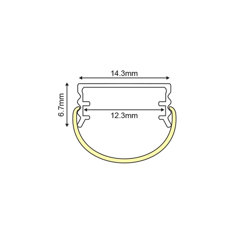 CRUZ ALUMINUM PROFILE WITH OPAL COVER 2m/pc - изображение 2