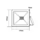 BLACK DAY&NIGHT LED SMD FLOOD LUMINAIRE IP66 50W 6000K 4500Lm 230V RA80 - изображение 2