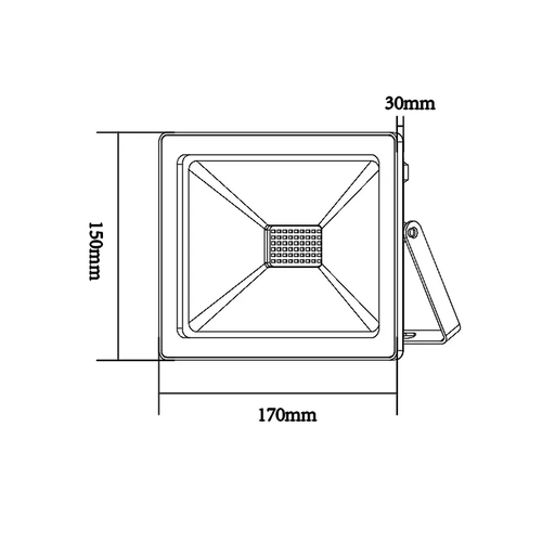 BLACK DAY&NIGHT LED SMD FLOOD LUMINAIRE IP66 50W 6000K 4500Lm 230V RA80 - изображение 2