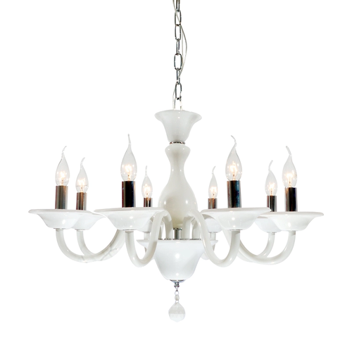 NETTO PENDANT 8Χ40W E14 D93 WHITE