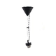 NETTO SUSPENSION - BLACK METAL BASE & WHITE-BLACK FABRIC CABLE Ε27