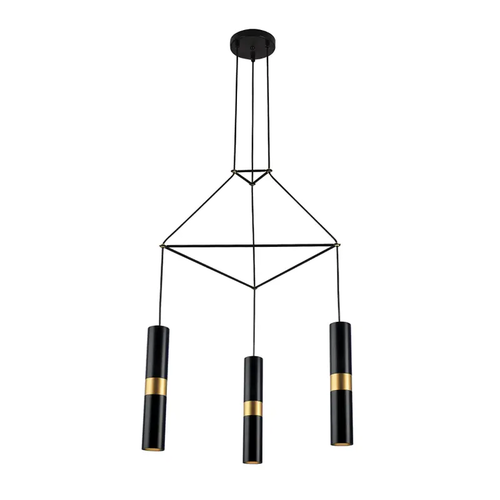 ВИСЯЩО ОСВЕТИТЕЛНО ТЯЛО NETTO 3XGU10 ЧЕРЕН МЕТАЛИК 56X49XH150CM DA VINCI